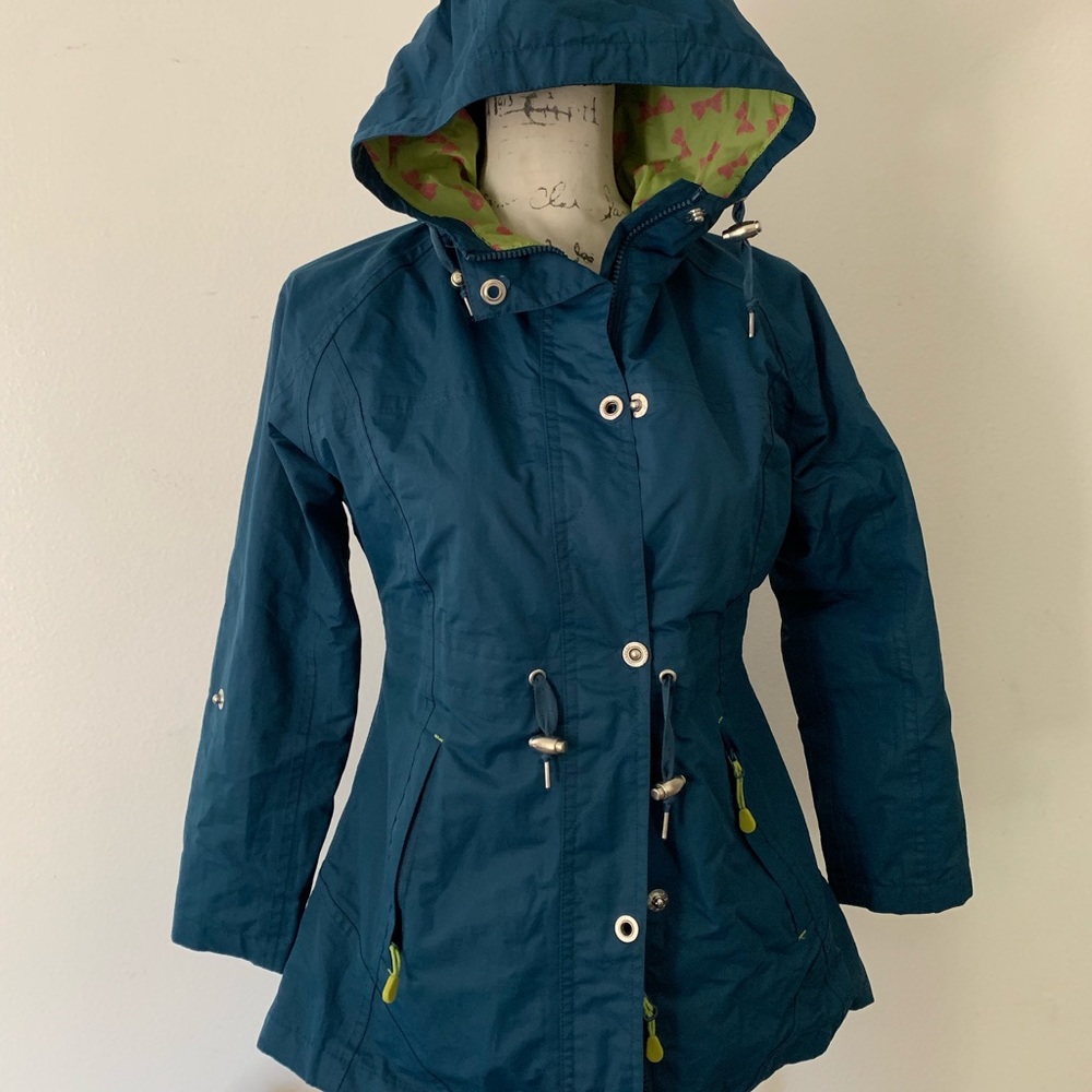 Girls 11-12year-old Raincoat Deep Ocean Blue